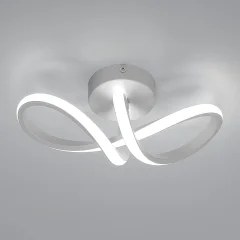 Moderna 17W ukrivljena LED stropna svetilka, elegantna svetilka za spalnico, dnevno sobo, kuhinjo in jedilnico, 6500k svetlosti, varčevanje z energijo