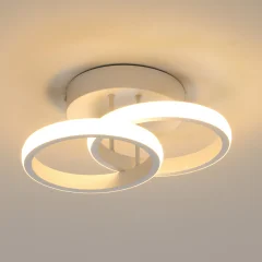Moderna elegantna LED stropna svetilka, 3000K toplo bel stropni lestenec, 22 W, idealno za kuhinjo in dnevno sobo