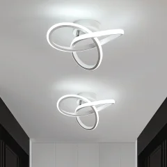 Komplet 2 modernih 22W LED stropnih luči v obliki rože - Elegantna osvetlitev za spalnico, kuhinjo, dnevno sobo, hodnik, jedilnico, balkon