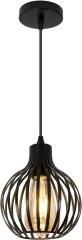 Vintage črna viseča lučka za lestenec E27, industrijska kovinska stropna svetilka za dnevno sobo, spalnico, kuhinjo - kletka za stropno razsvetljavo (brez žarnice)