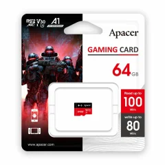 APACER microSD XC  64GB spominska kart. Class 30 Gaming AP64GMCSX10U7-RAGC