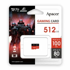 APACER microSD XC 512GB spominska kart. Class 30 Gaming AP512GMCSX10U7-RAGC