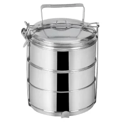 3×1300 ml inox lunch box posoda za hrano z ročajem