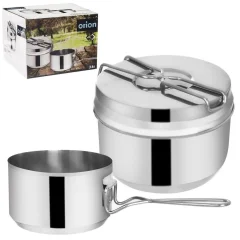 Turistična 3 delna inox lunch box posoda za hrano in kuhanje 1500ml