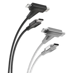 SCOSCHE, Strikeline 2-v-1 USB-C®/Lightning® kabel, 1,2 m, črn