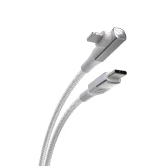 SCOSCHE, StrikeLine™ USB-C® na pravokotni Lightning® kabel, 1,2 m, beli