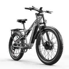 Električno kolo 2*1000 W z dvema motorjema, največja hitrost 50+KM/H, baterija 48V17,5AH840WH, 26-palčna debela pnevmatika Ebike Moško E-gorsko kolo