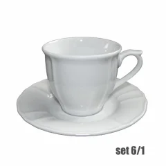 SKODELICE ZA KAVO PORCELAN 6/1 200 ML MARIA - BELA