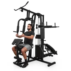Klarfit Ultimate Gym 9000, fitness naprava, 7 postaj, do 150 kg, QR jeklo, črna (na zalogi)