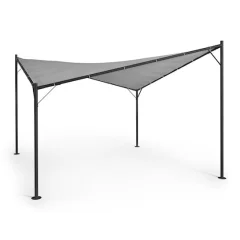 Blumfeldt Sombra pergola, komplet, 4x4m, streha iz poliestra, siva