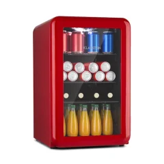 Klarstein PopLife 70L, hladilnik za pijače, hladilnik, 70 litrov, 0 - 10 ° C, retro dizajn (rdeč)