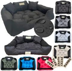 KingDog Black Vodoodporna pasja postelja Couch 115x95 cm