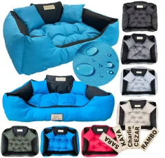 KingDog Blue Vodoodporna pasja postelja Couch 130x105