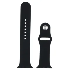 Silikonski trak za Apple Watch črn 1 2 3 4 5 6 7 8 9 SE 42 44 45 49 mm