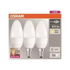 ŽARNICA LED BASE CLASSIC 4,9W=40W/827 E14 OSRAM 3/1