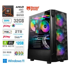 Računalnik MEGA TWR S7 R7-7700/RTX4070/32GB-DDR5/2TB-4.0/750W/Win11Home RGB