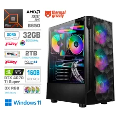 Računalnik MEGA TWR S7 R7-7700X/RTX4070Ti Super/32GB-DDR5/2TB-4.0/750W/Win11Home RGB