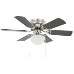 vidaXL Dekorativni stropni ventilator s svetilko 82 cm temno rjav