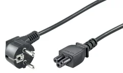 MicroConnect Napajalni kabel Schuko C5, 1m črn