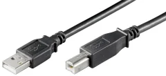 MicroConnect Kabel USB A-B 2.0, 0,3m, črn 480Mbps