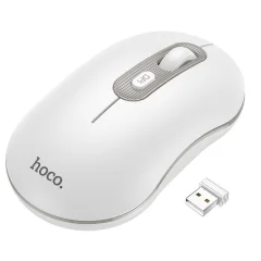 Brezžična miška HOCO business 2.4 gHz 1200 DPI USB bela