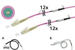 Metz Connect univerzalni kabel 12xOM4, LC-LC, 100m 152U127JJ5100G