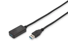 Digitus USB kabel USB 3.2 gen. 1 (USB 3.0) USB-A vtič\, USB-A vtičnica 5.00 m črna  DA-73104