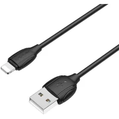 BOROFONE podatkovni kabel X19 Lightning na USB 1m 2,4A črn