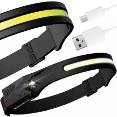 Led naglavna svetilka z usb c polnjenjem