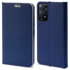 MOOZY Venus Wallet Case za Xiaomi Redmi Note 11 Pro 5G in 4G, temno modra ogljika