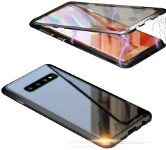 Etui za Samsung Galaxy S10 z zaščitno folijo v črni barvi