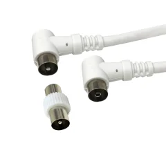 GBC, antenski kabel + adapter 9,5 mm m/ž, bel, 10,0 m