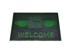 Gumijasta preproga FRIENDS Door Mat (Central Perk Design) - uradno blago, črna/zelena, 40 cm x 60 cm