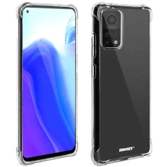 Moozy Shockproof Silikonski ovitek za Xiaomi Mi 10T 5G in Mi 10T Pro 5G - prozoren, kristalno čist ovitek za telefon, mehak TPU ovitek