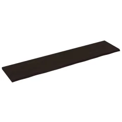 vidaXL Kopalniški pult temno rjav 220x50x(2-4) cm obdelan trden les