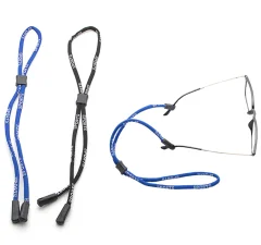 Paket 2 nastavljivih vrvic za očala, črno/moder športni pas