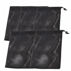 Mrežaste vrečke z vrvico 5-pack Black 20×30 cm