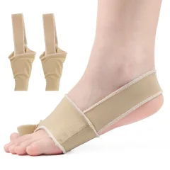 Hallux valgus korektor, prekrivajoči separator prstov 2 para Beige