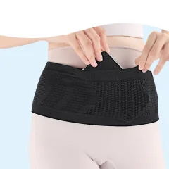 Running Fanny Pack skrita zračna pletena torbica za okoli pasu Black L