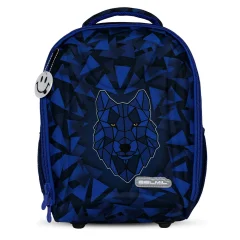 Ergonomski šolski nahrbtnik Belmil Sturdy Eva Foam "Wolf Mosaic Blue"