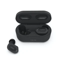 BELKIN SoundForm Play 5.2 brezžične slušalke za ušesa z globokimi basi, črna