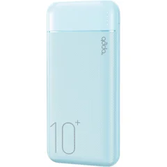 Powerbank ADDA PB-001-LB, Fusion powerbank, 10000mAh, Micro USB in Type-C vhodi, 2xUSB-A izhoda, 12W, svetlo modra