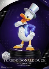 Beast Kingdom Toys Disney 100th Master Craft Tuxedo kip Donald Duck (platinasta različica)