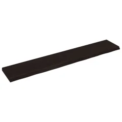 vidaXL Kopalniški pult temno rjav 220x40x(2-6) cm obdelan trden les