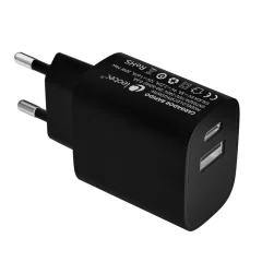 Leotec Carrier 20W Hitra obremenitev 1 USB Type-C PD 1 USB-A Black