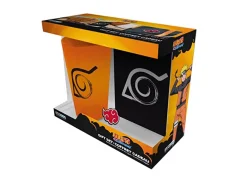 Naruto Konoha 400ml Glass & A6 Notebook & Pin Badge Darilni set