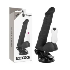 BASECOCK - ZGLOBNI VIBRATOR Z DALJINSKIM UPRAVLJANJEM ČRN 20 CM NEGRO TALLA 1