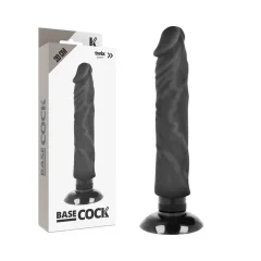 BASECOCK - REALISTIČNI VIBRATOR BASECOCK 2-1 ČRN 20 CM ČRN VEL. 1