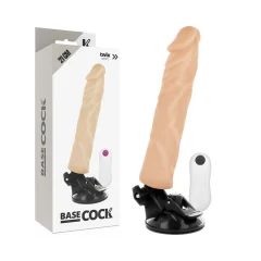 BASECOCK - REALISTIČNI VIBRATOR NARAVNI DALJINSKI UPRAVLJALNIK 21CM