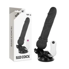 BASECOCK - REALISTIČNI VIBRATOR NA DALJINSKO UPRAVLJANJE ČRN 19,5 CM ČRNI TALLA 1